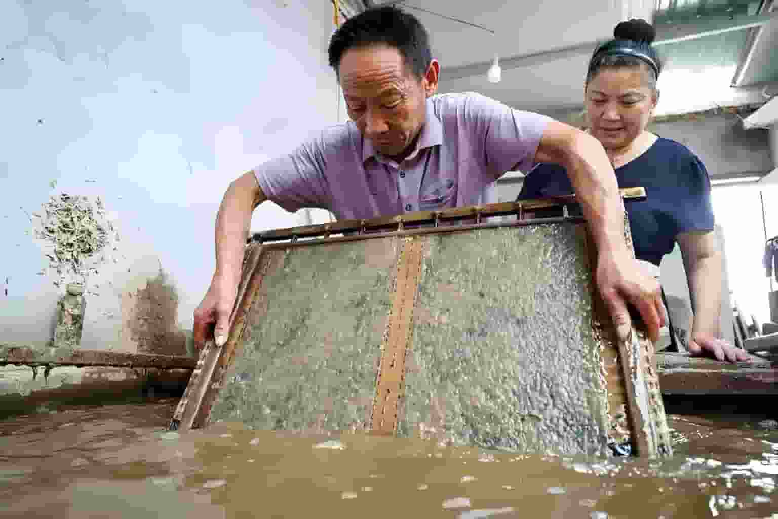 桑皮纸_抄纸_08